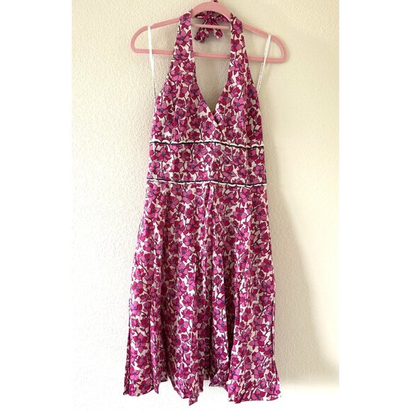 Lilly Pulitzer Vintage White Label Willa Halter Dress In Vanilla Class Act Sz 10 - Picture 1 of 7